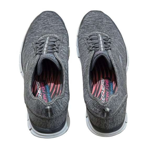 Skechers Flex Memory Foam Gel Infused Gray Trainers 9.5 - Picture 3 of 5